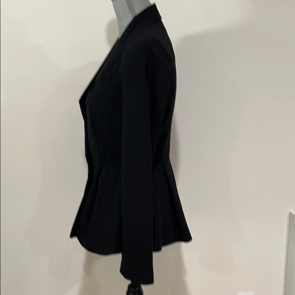 Alice and Olivia Employed Black peplum blazer wool - Picture 4 of 8